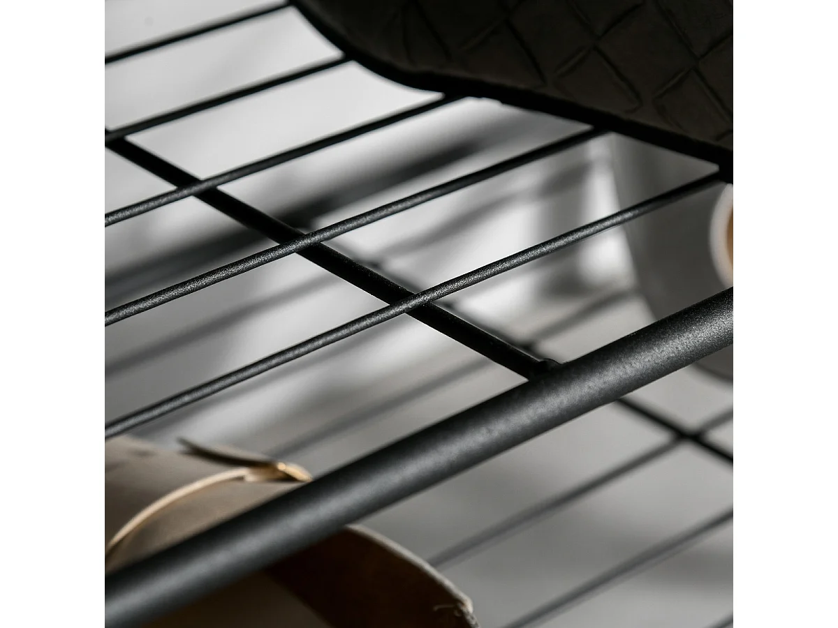 Perchero metálico negro, color de grano de madera 72x34x185cm HOMCOM