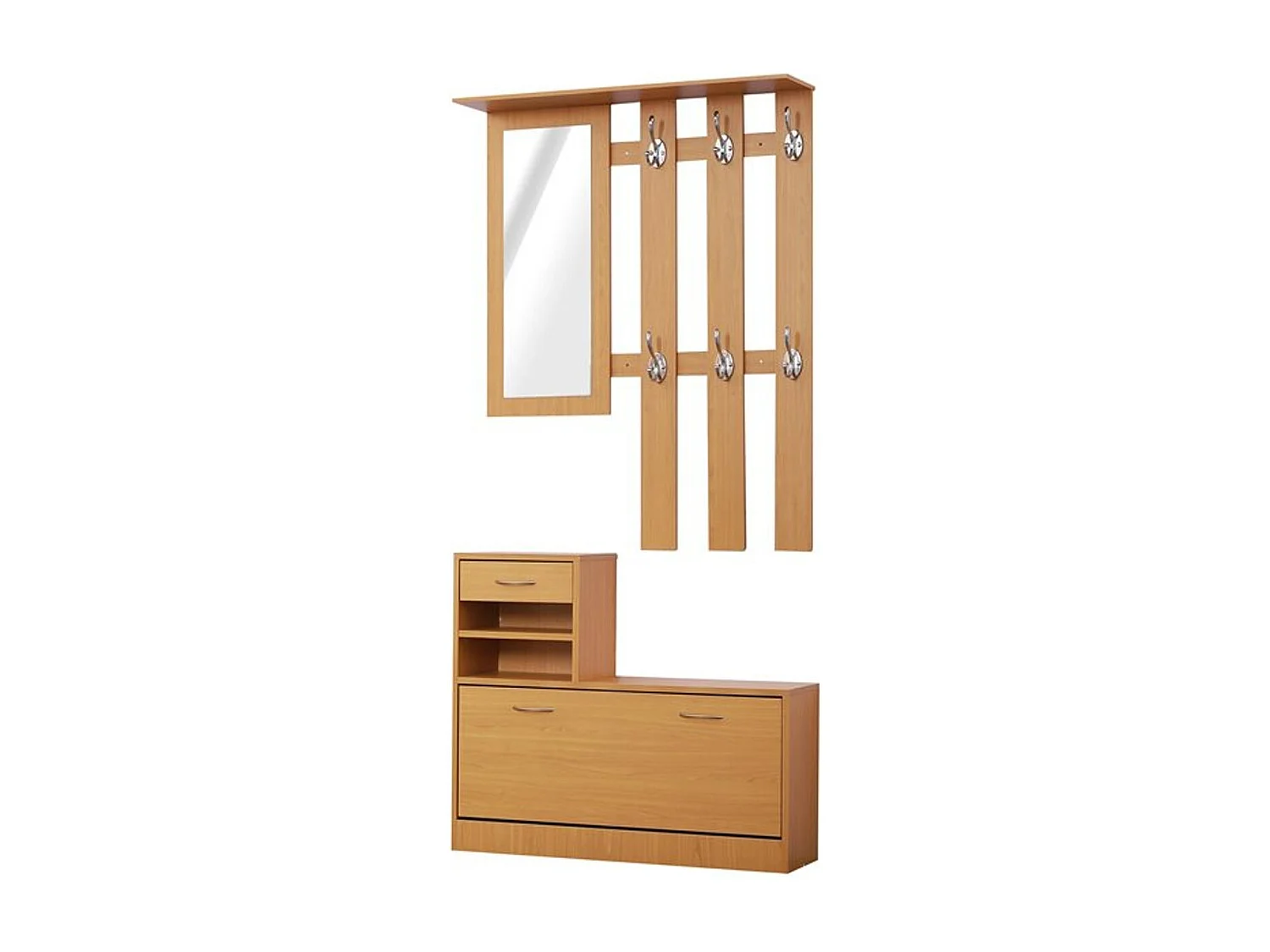 Conjunto muebles de entrada madera 90x22x116cm HOMCOM