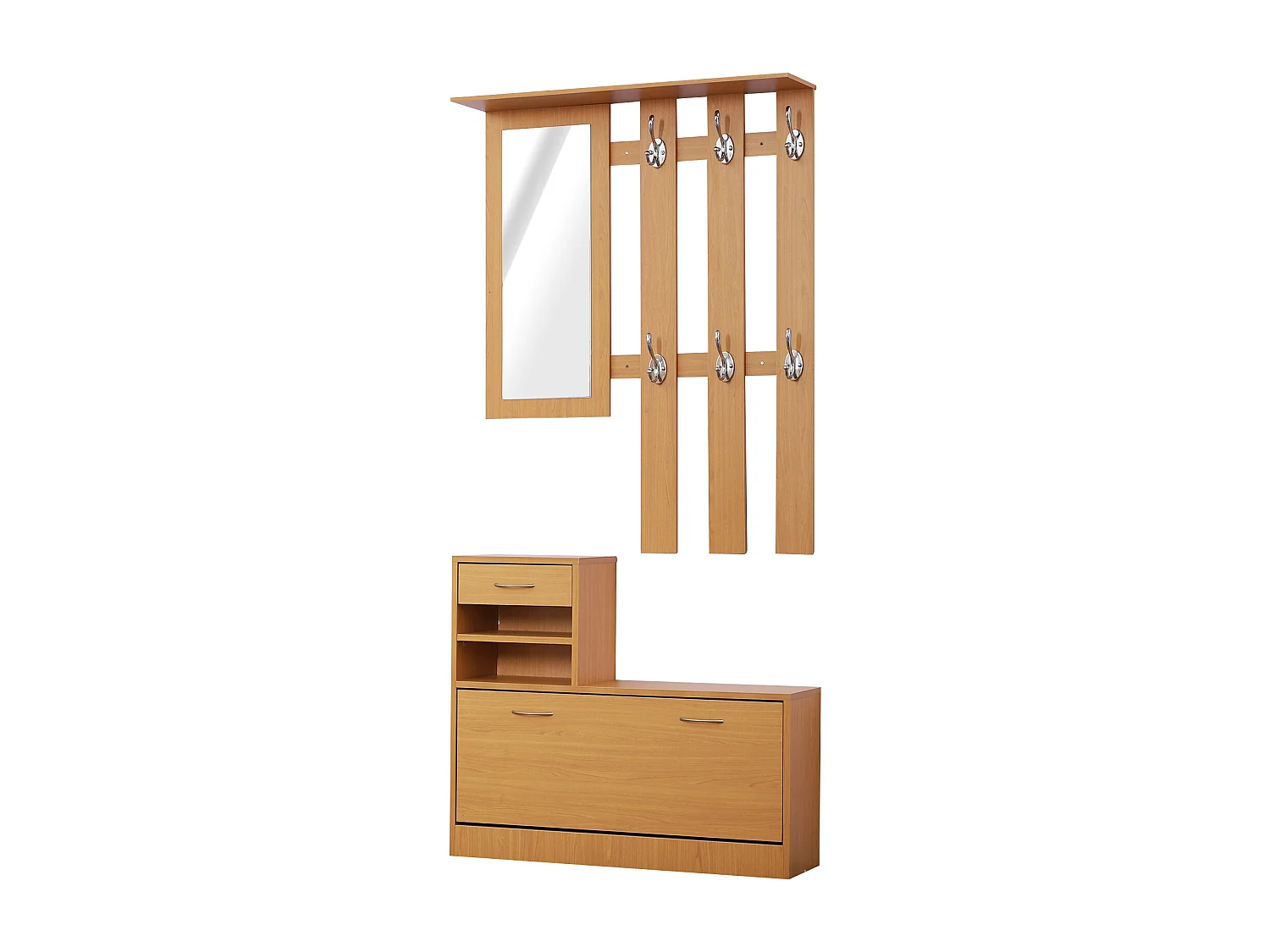 Conjunto muebles de entrada madera 90x22x116cm HOMCOM