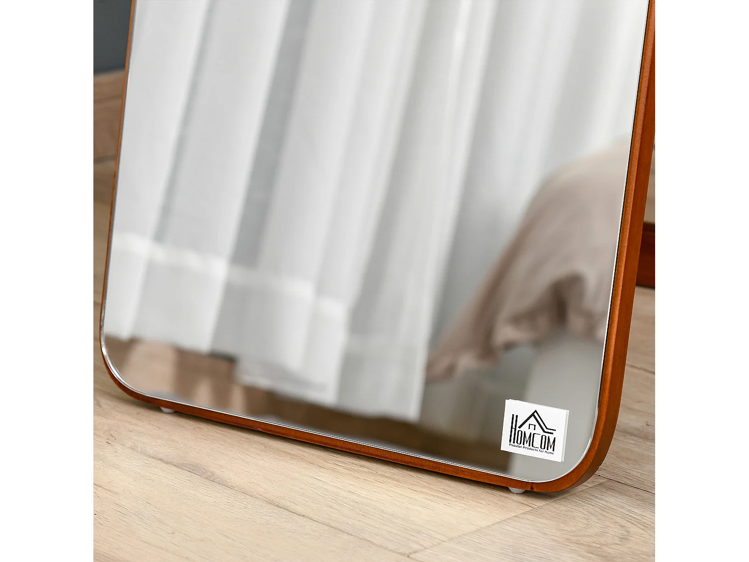 Espejo de pie nogal 37x43x156 cm HOMCOM