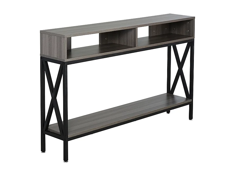 Mesa de consola gris 120x23.5x75 cm HOMCOM