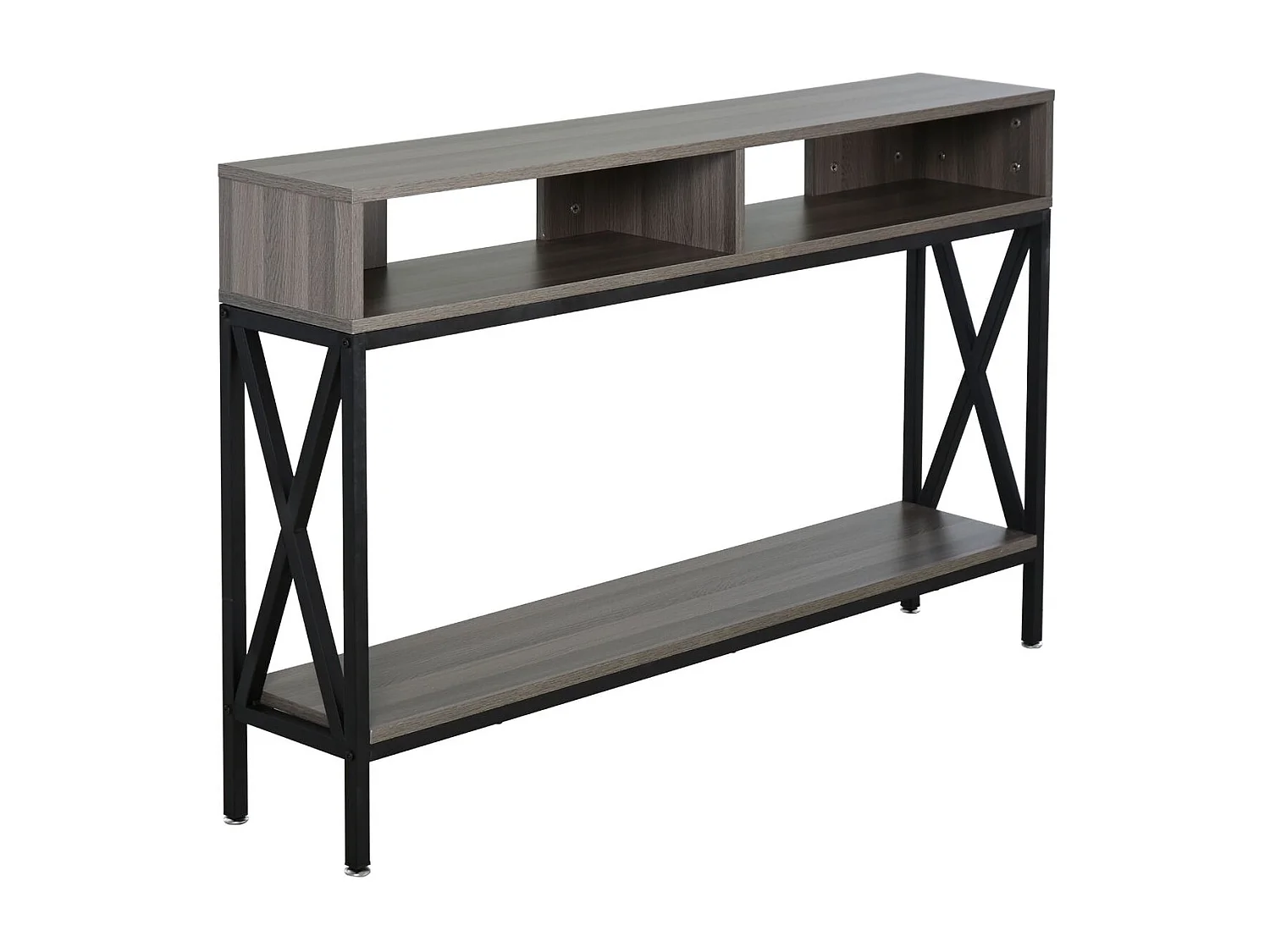 Mesa de consola gris 120x23.5x75 cm HOMCOM