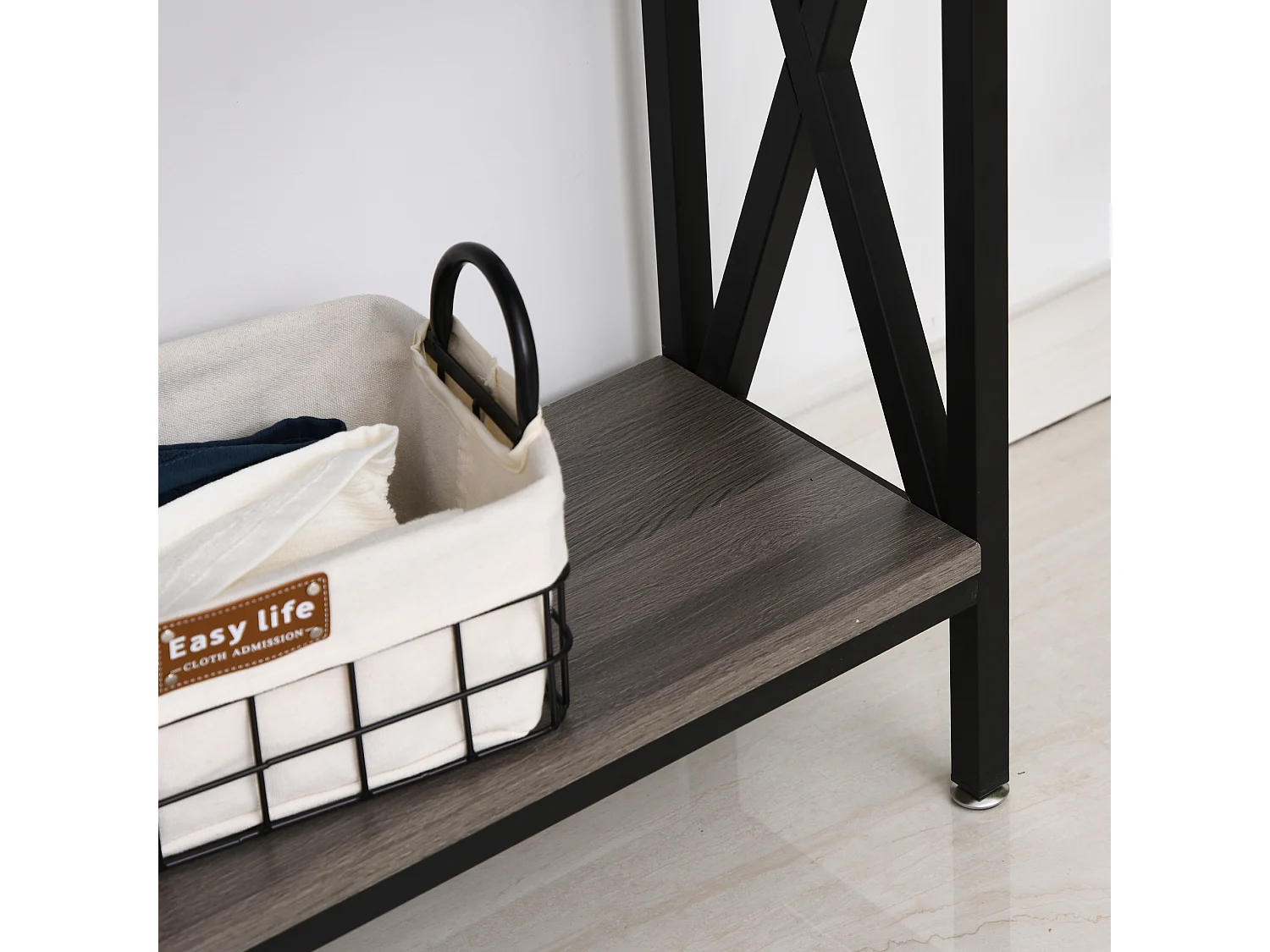 Mesa de consola gris 120x23.5x75 cm HOMCOM