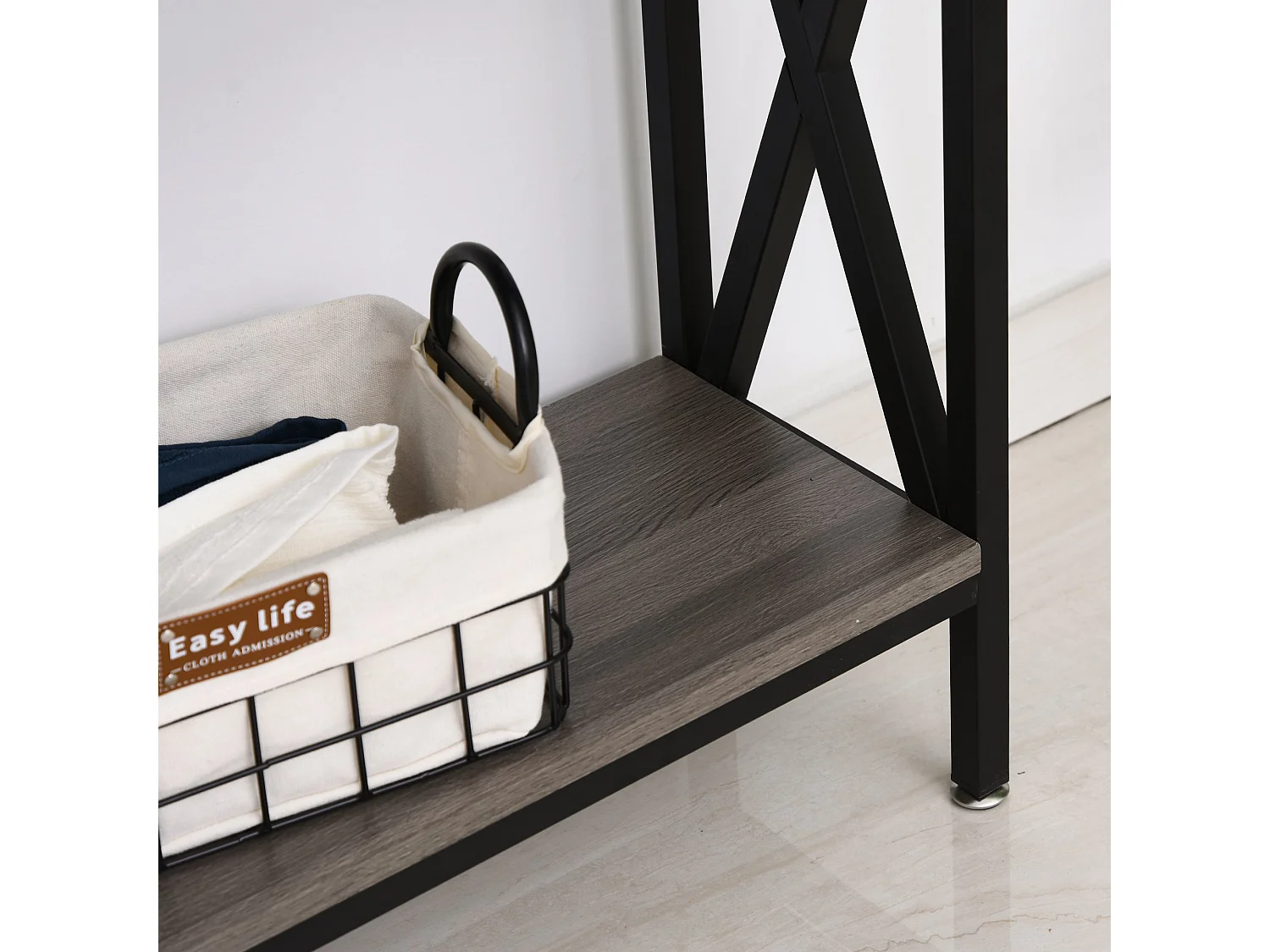 Mesa de consola gris 120x23.5x75 cm HOMCOM