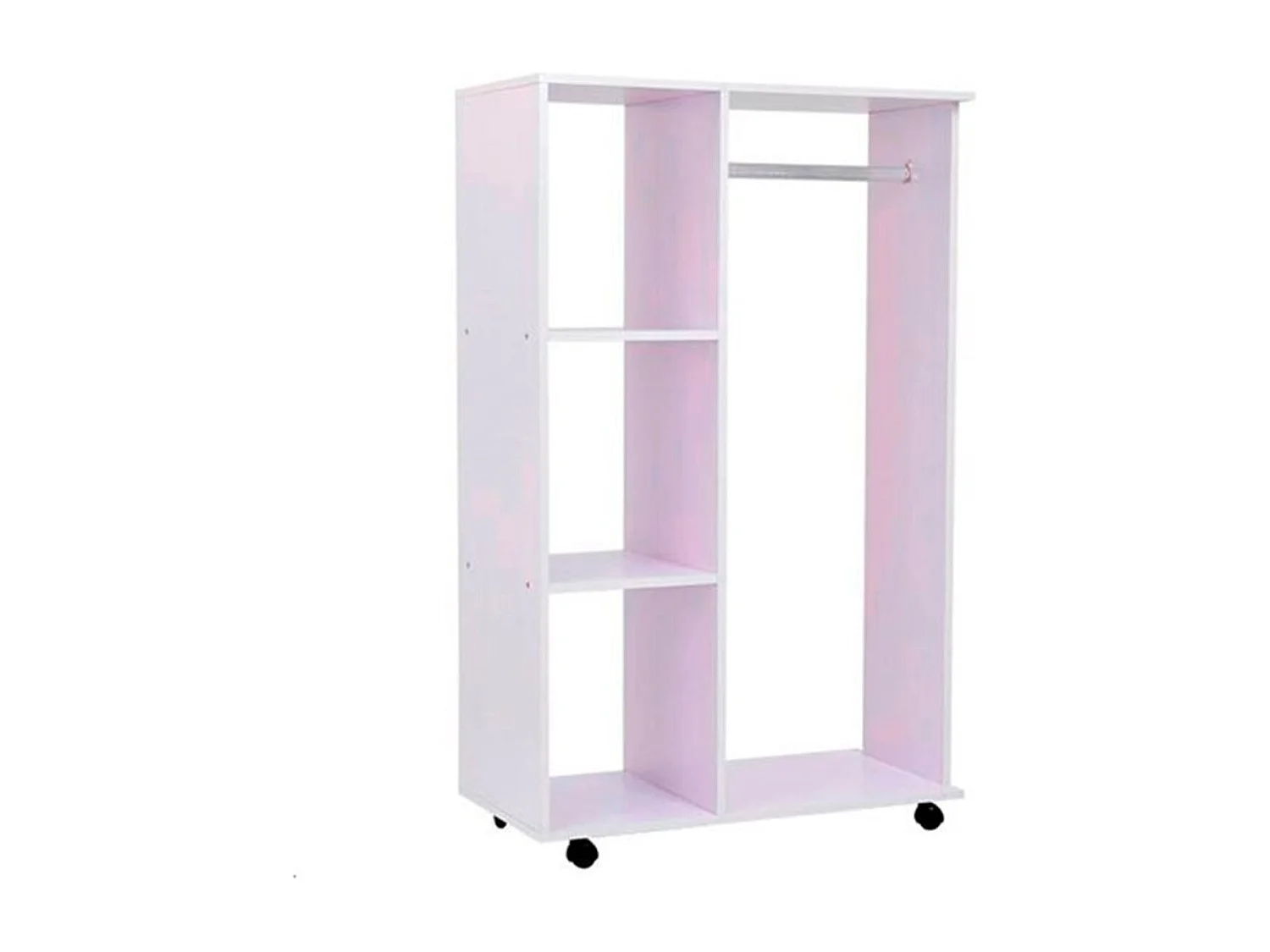 Armario abierto con rueda blanco 80x40x128cm HOMCOM