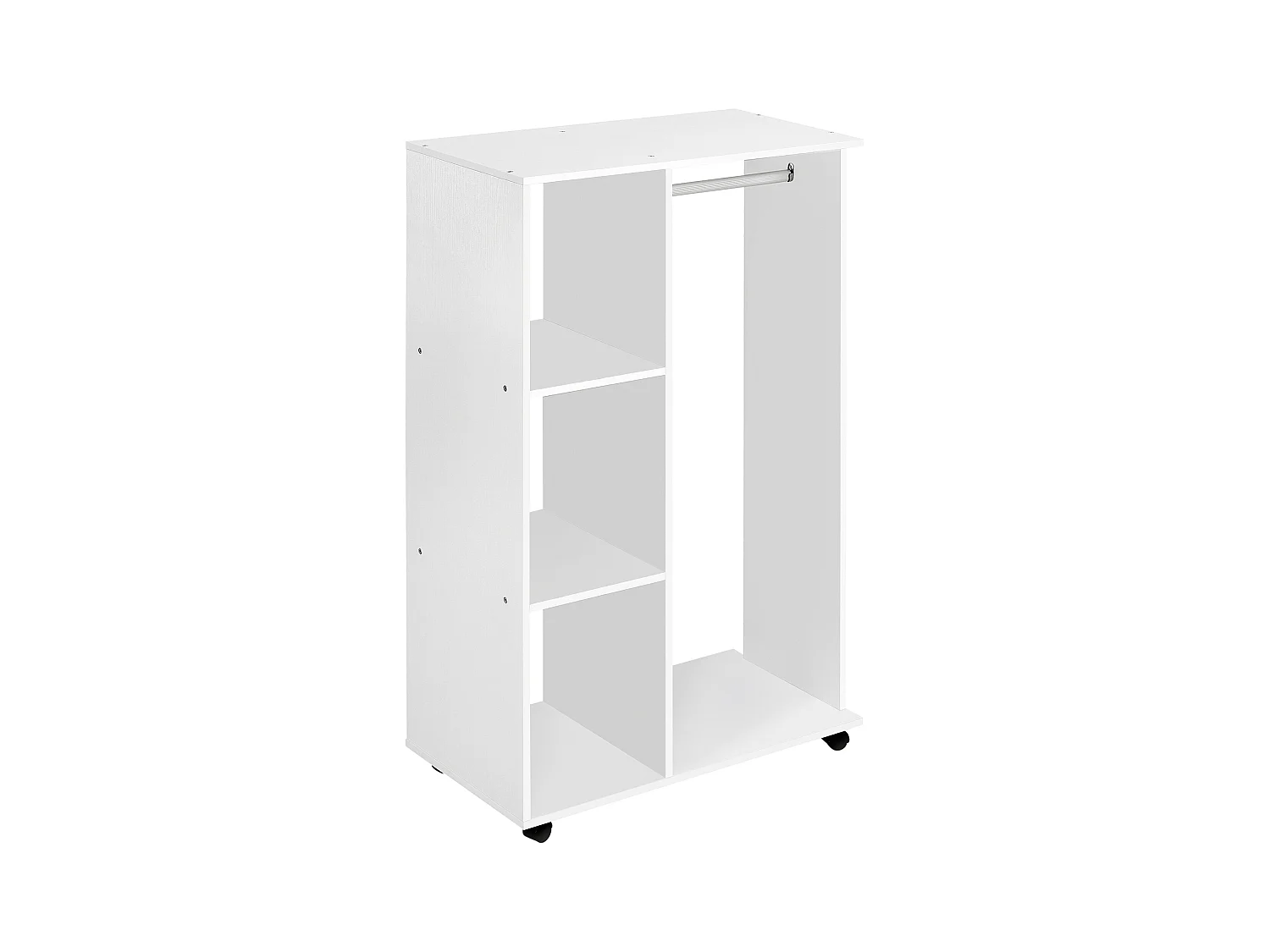 Armario abierto con rueda blanco 80x40x128cm HOMCOM