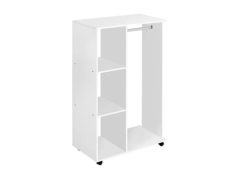 Armario abierto con rueda blanco 80x40x128cm HOMCOM