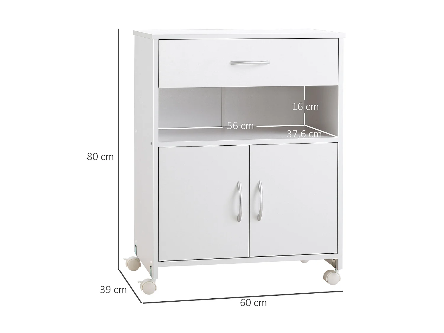 Armario para impresora blanco 60x39x80 cm Vinsetto