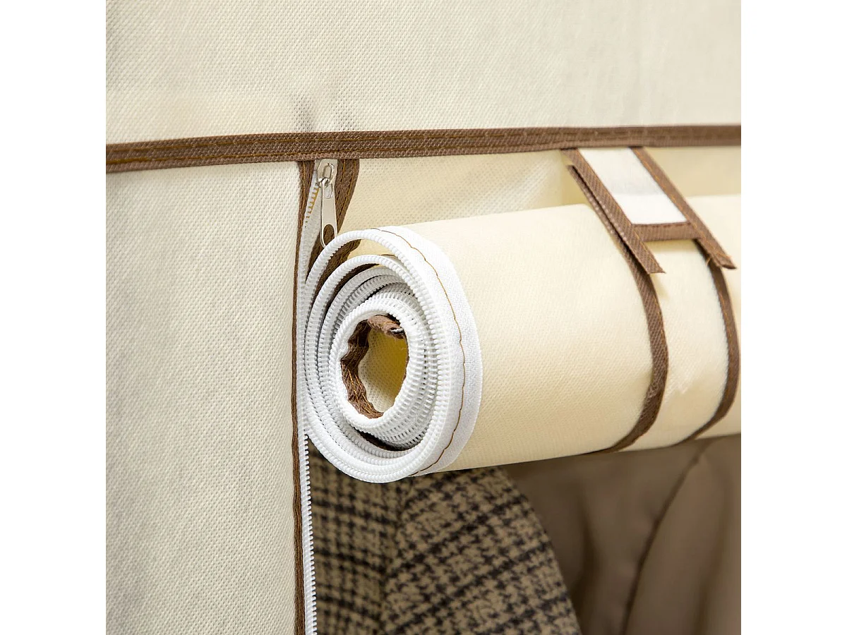 Armario de tela crema 103x43x162.5 cm HOMCOM