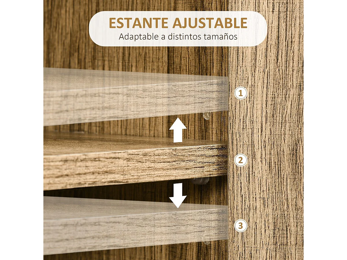 Cómoda con cajones marrón 79x39x86 cm HOMCOM