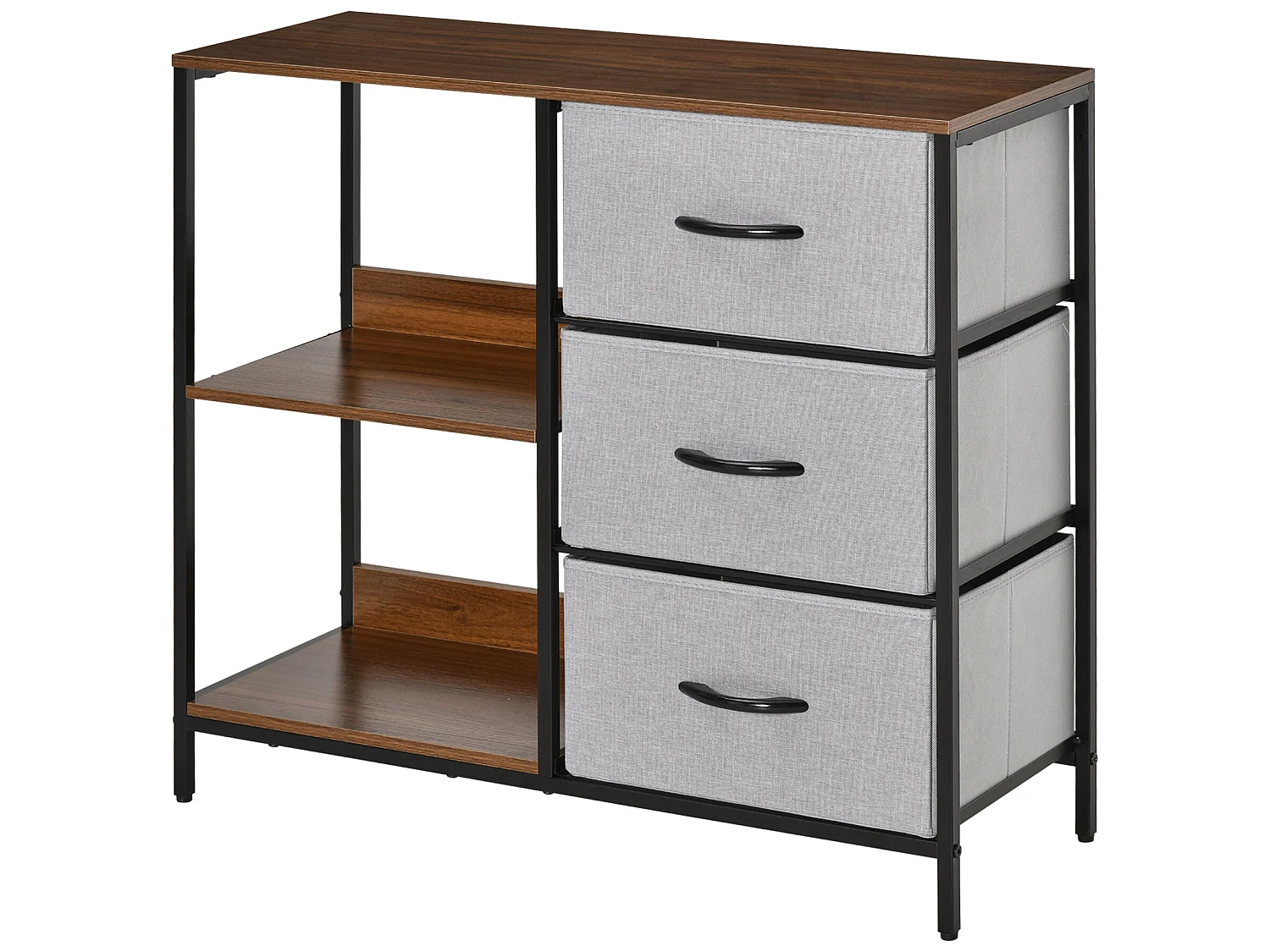 Cómoda de tela gris 80x29x71 cm HOMCOM