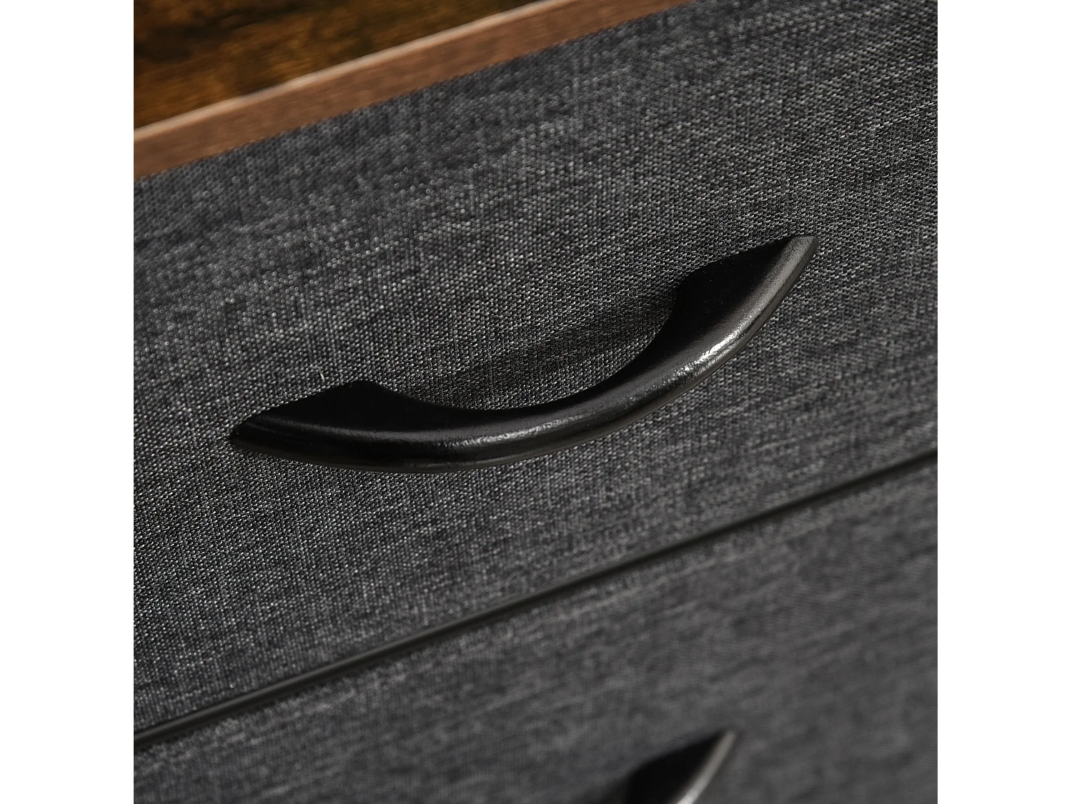 Cómoda de tela gris oscuro/gris carbón 80x29x71 cm HOMCOM