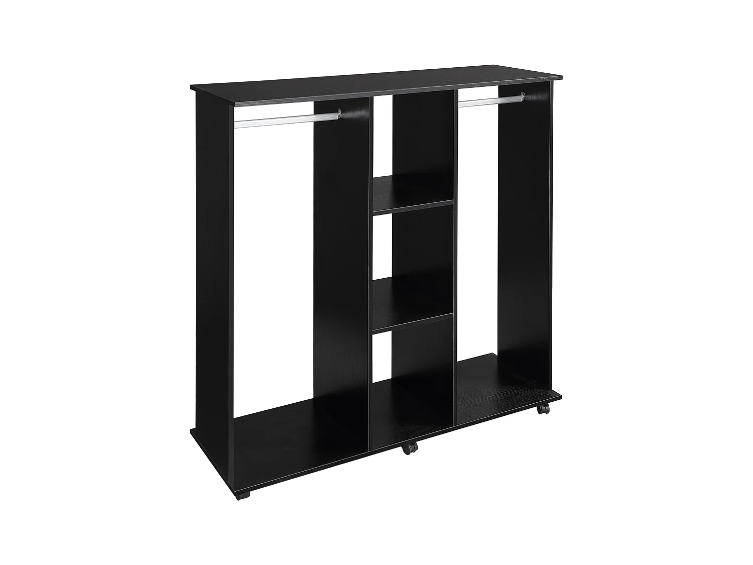 Armario ropero negro 120x40x128cm HOMCOM