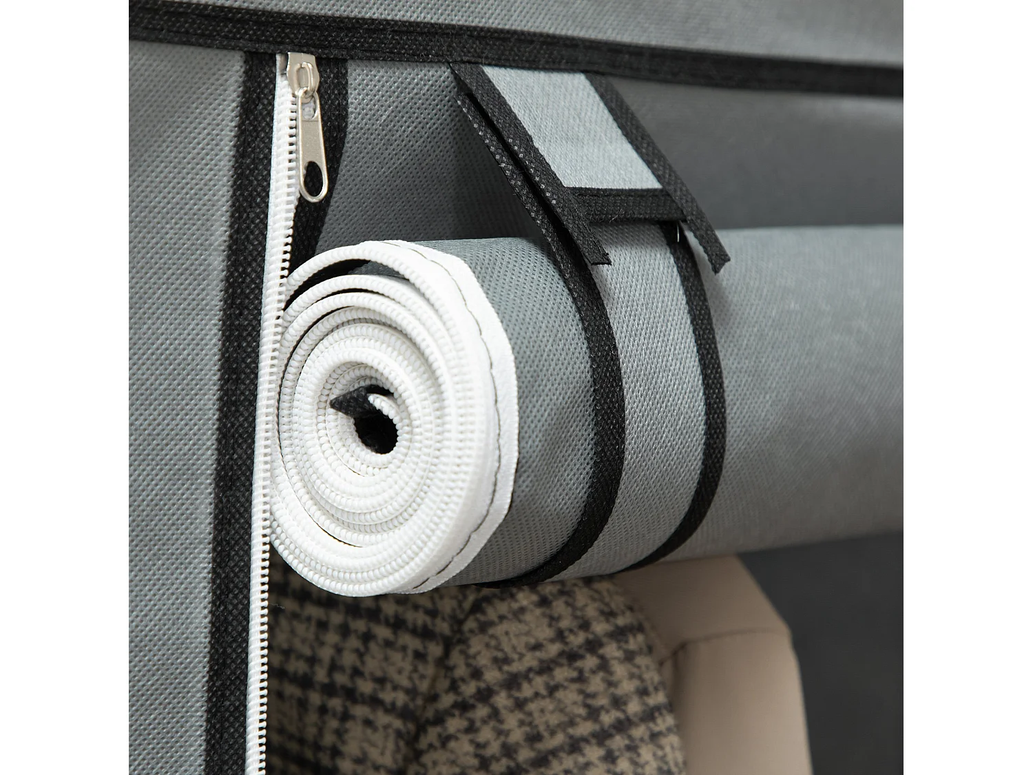 Armario de tela gris claro 125x43x162.5 cm HOMCOM