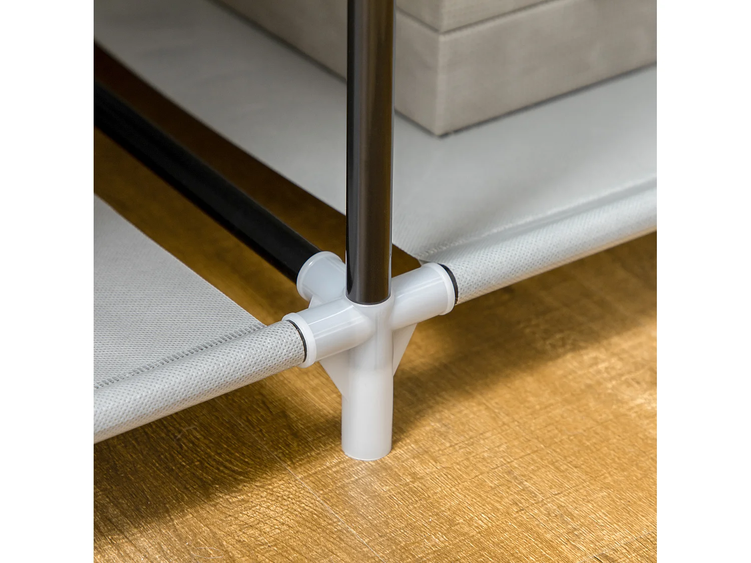 Armario de tela gris claro 103x43x162.5 cm HOMCOM