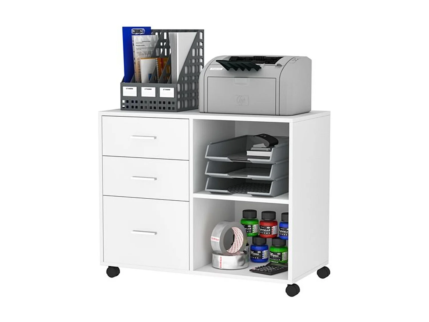 Soporte para impresora blanco 80x40x65 cm HOMCOM