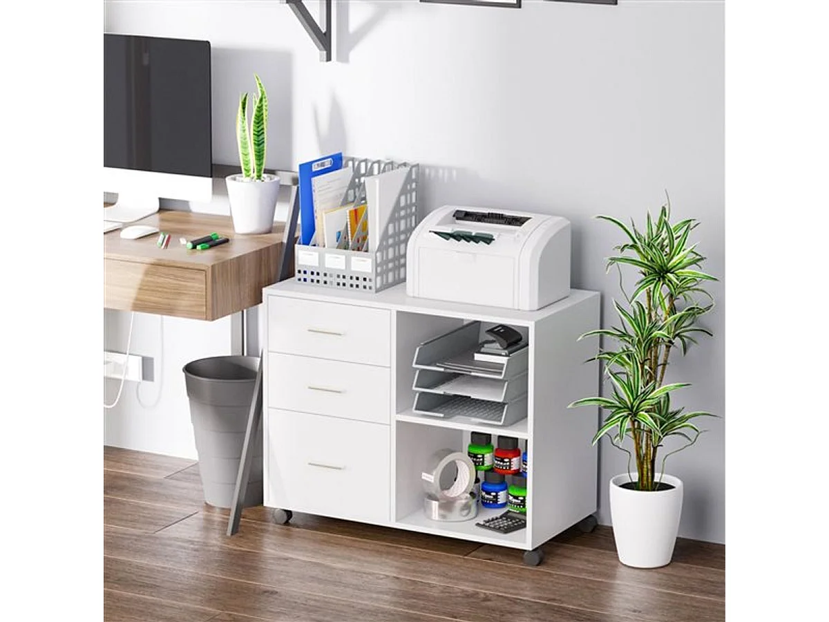 Soporte para impresora blanco 80x40x65 cm HOMCOM