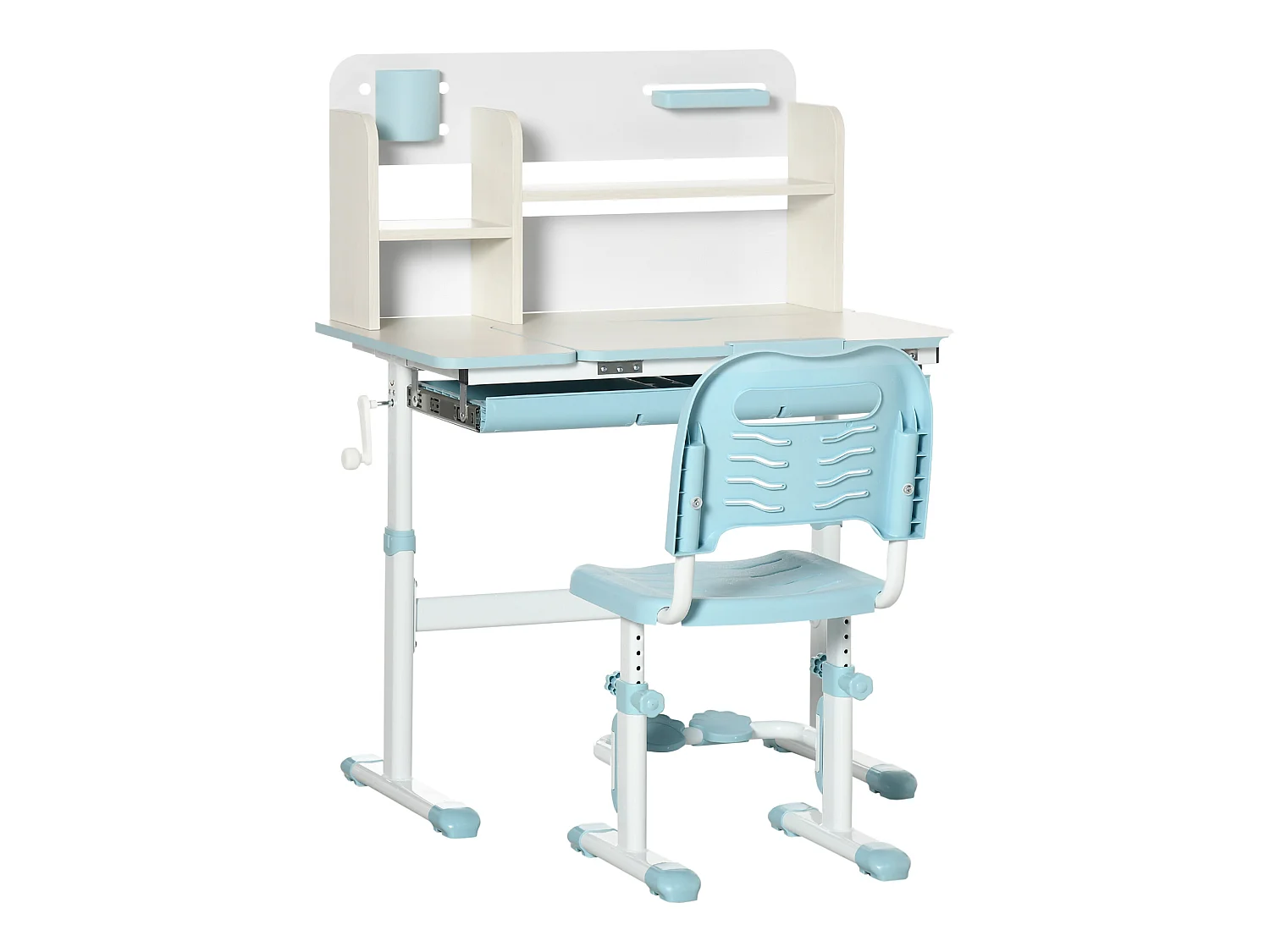 Pupitre infantil azul 80x52x109 cm HOMCOM