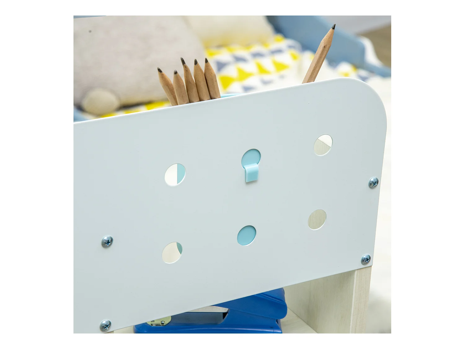 Pupitre infantil azul 80x52x109 cm HOMCOM