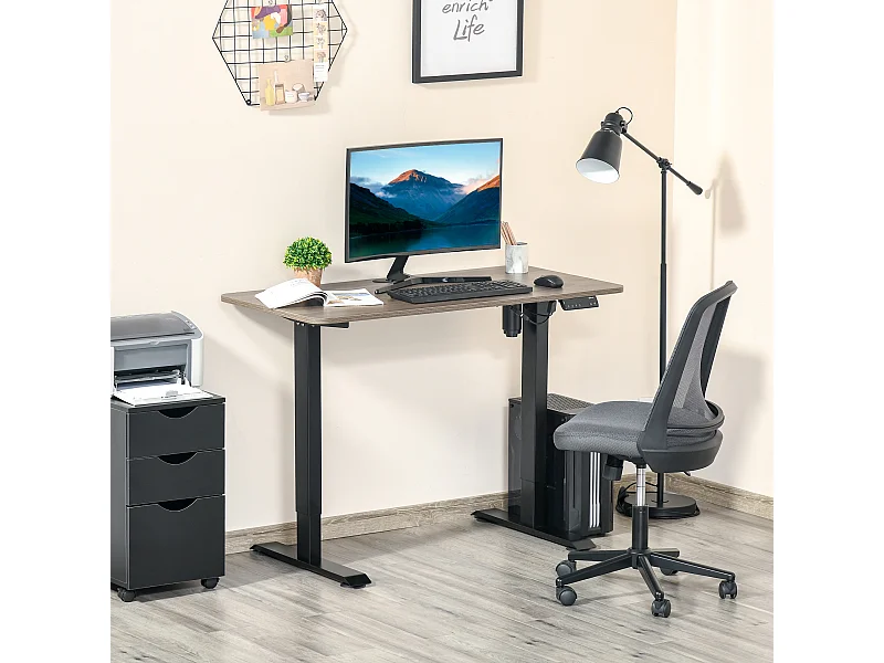 Escritorio eléctrico de pie negro 120x60x116 cm Vinsetto