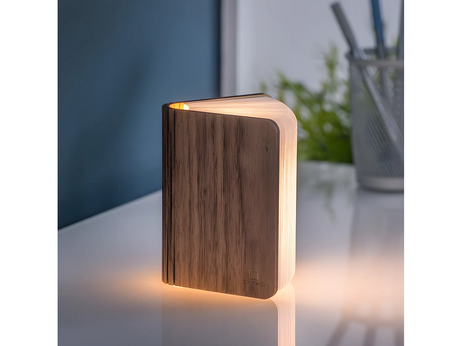 Lumière livre intelligente Mini Noyer