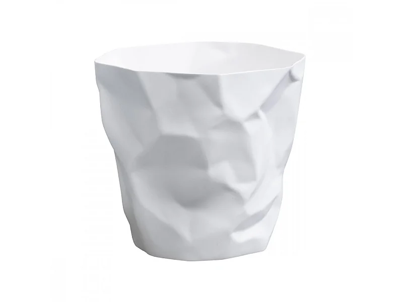 Corbeille design froissée Bin Bin H31cm Blanc  Essey