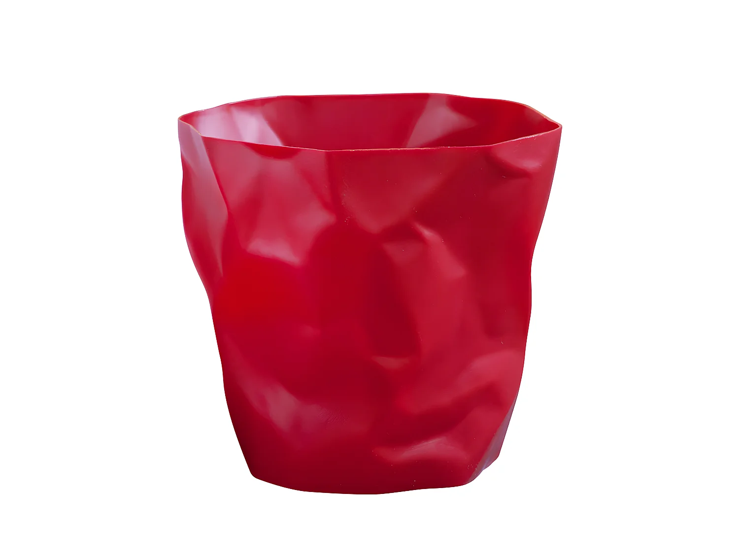 Corbeille design froissée Bin Bin H31cm Rouge  Essey
