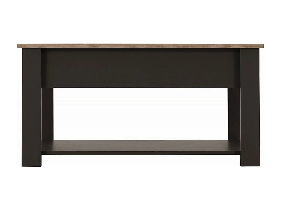 Table Basse 1 Tiroir Chêne et Gris 1 Niche L 103 H 85 P 59.5 cm