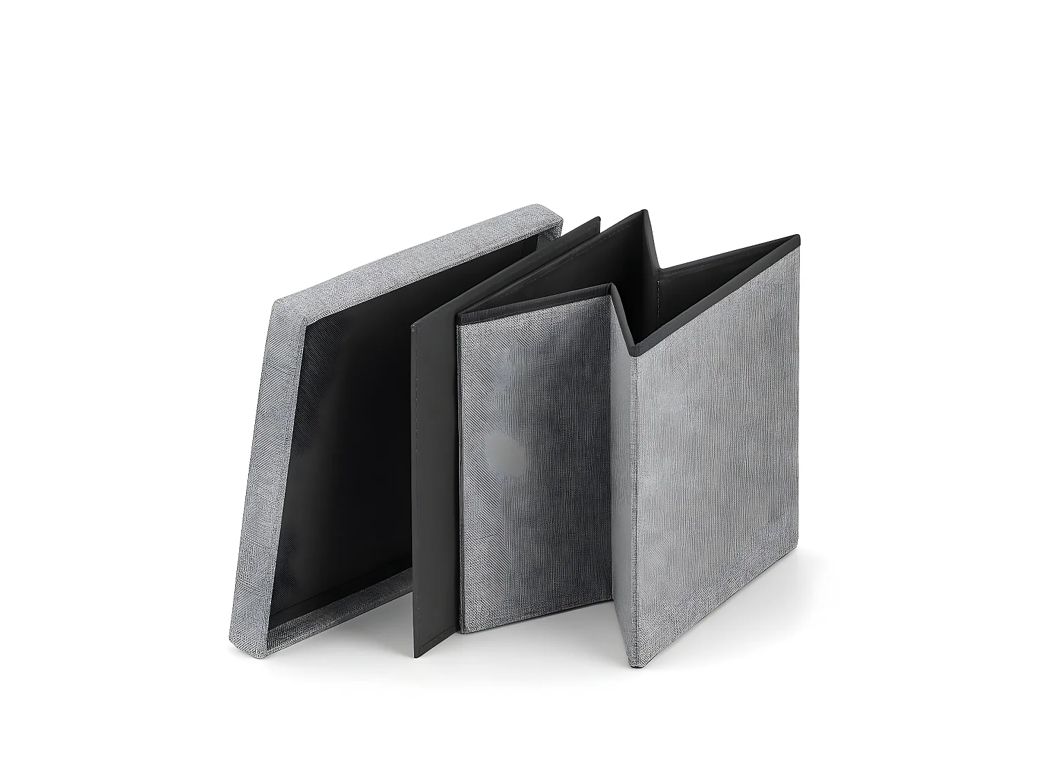 NILFIX - Pouf avec rangement salon/chambre à coucher/d'enfant - 38x38x36 cm - Assise d'appoint