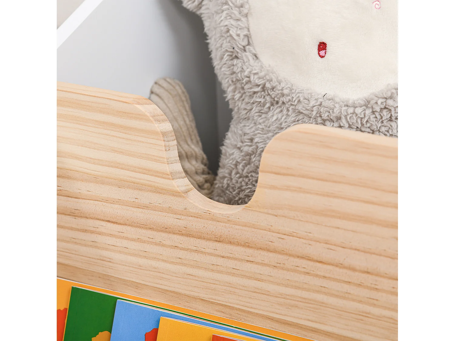 Caja de almacenaje de juguetes blanco 40x43x43 cm HOMCOM