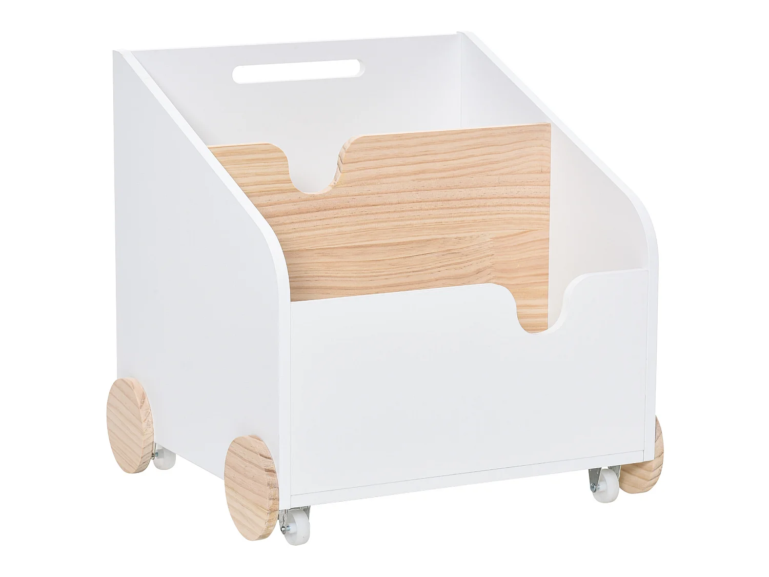 Caja de almacenaje de juguetes blanco 40x43x43 cm HOMCOM