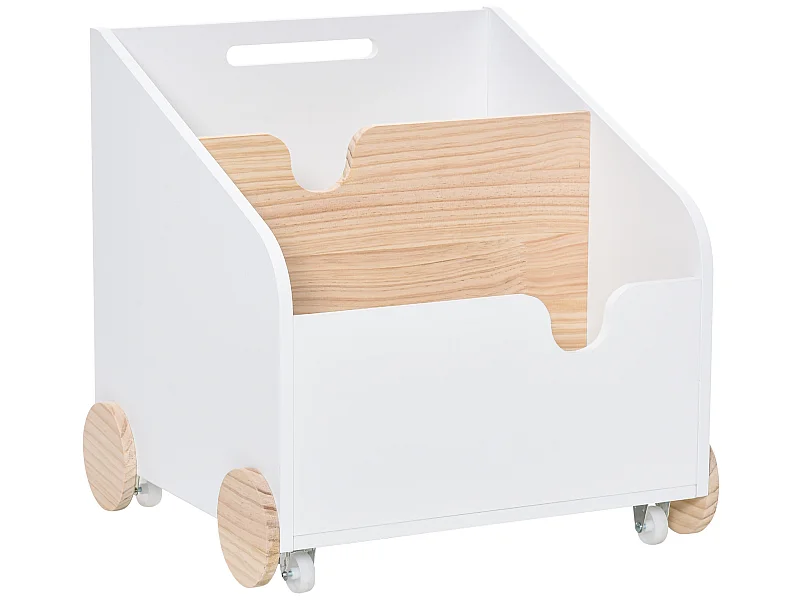 Caja de almacenaje de juguetes blanco 40x43x43 cm HOMCOM