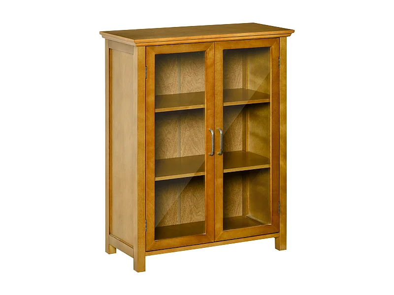 Armario de salón nogal 66x31.8x86.8 cm HOMCOM