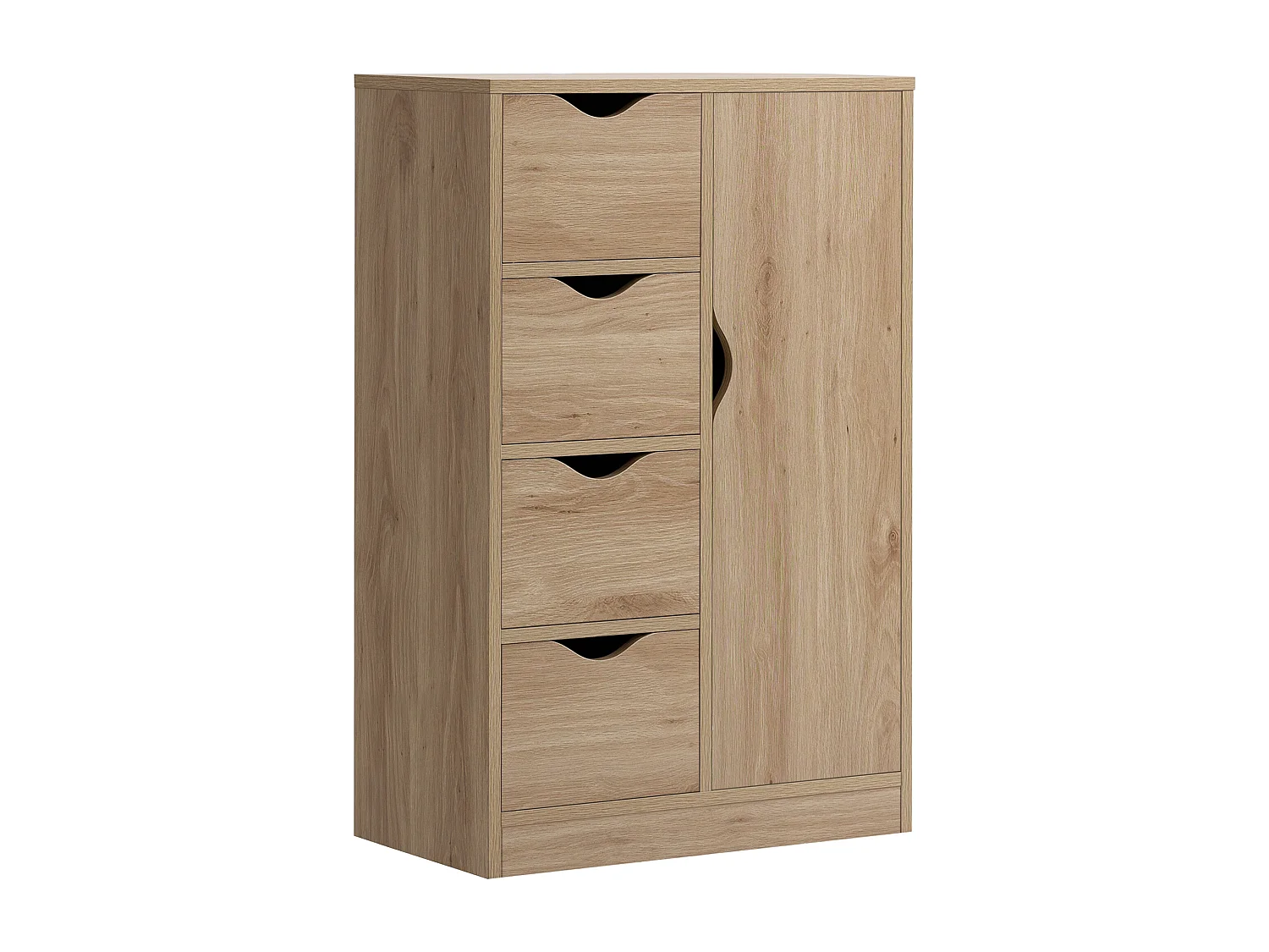 Armario de salón roble 54x29x83 cm HOMCOM