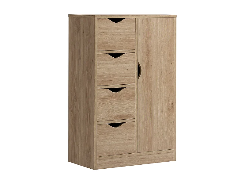 Armario de salón roble 54x29x83 cm HOMCOM