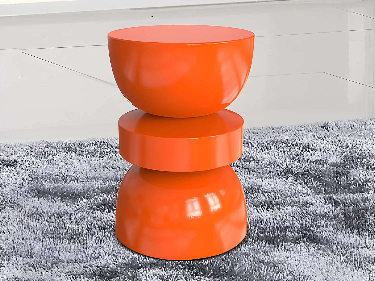 Table d'appoint en métal - Orange - TUVAMI