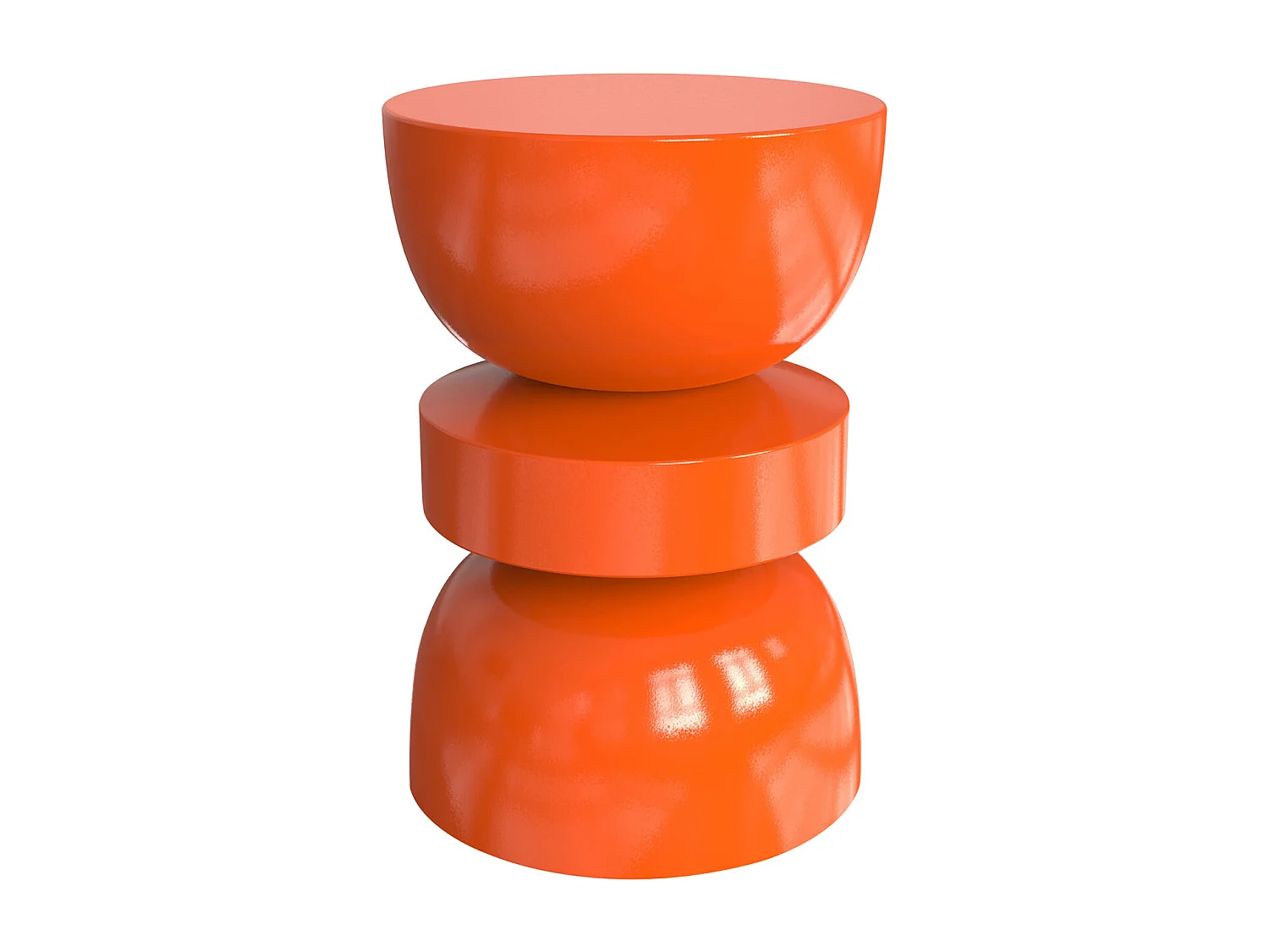 Table d'appoint en métal - Orange - TUVAMI