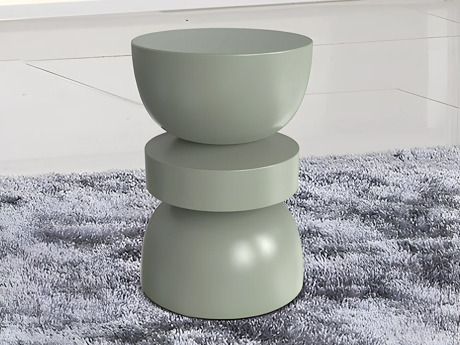 Table d'appoint en métal - Kaki - TUVAMI