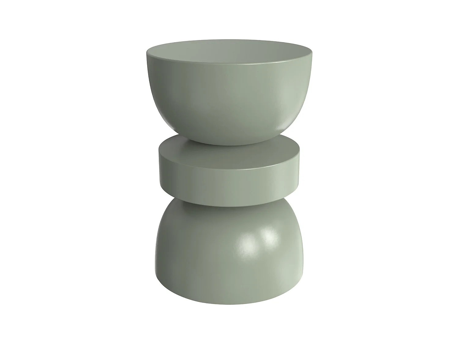 Mesa auxiliar de metal - Kaki - TUVAMI