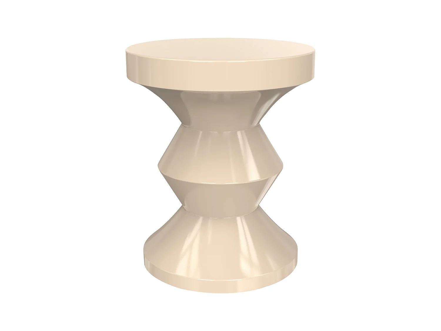 Beistelltisch aus Metall - Beige - ZOLIMI