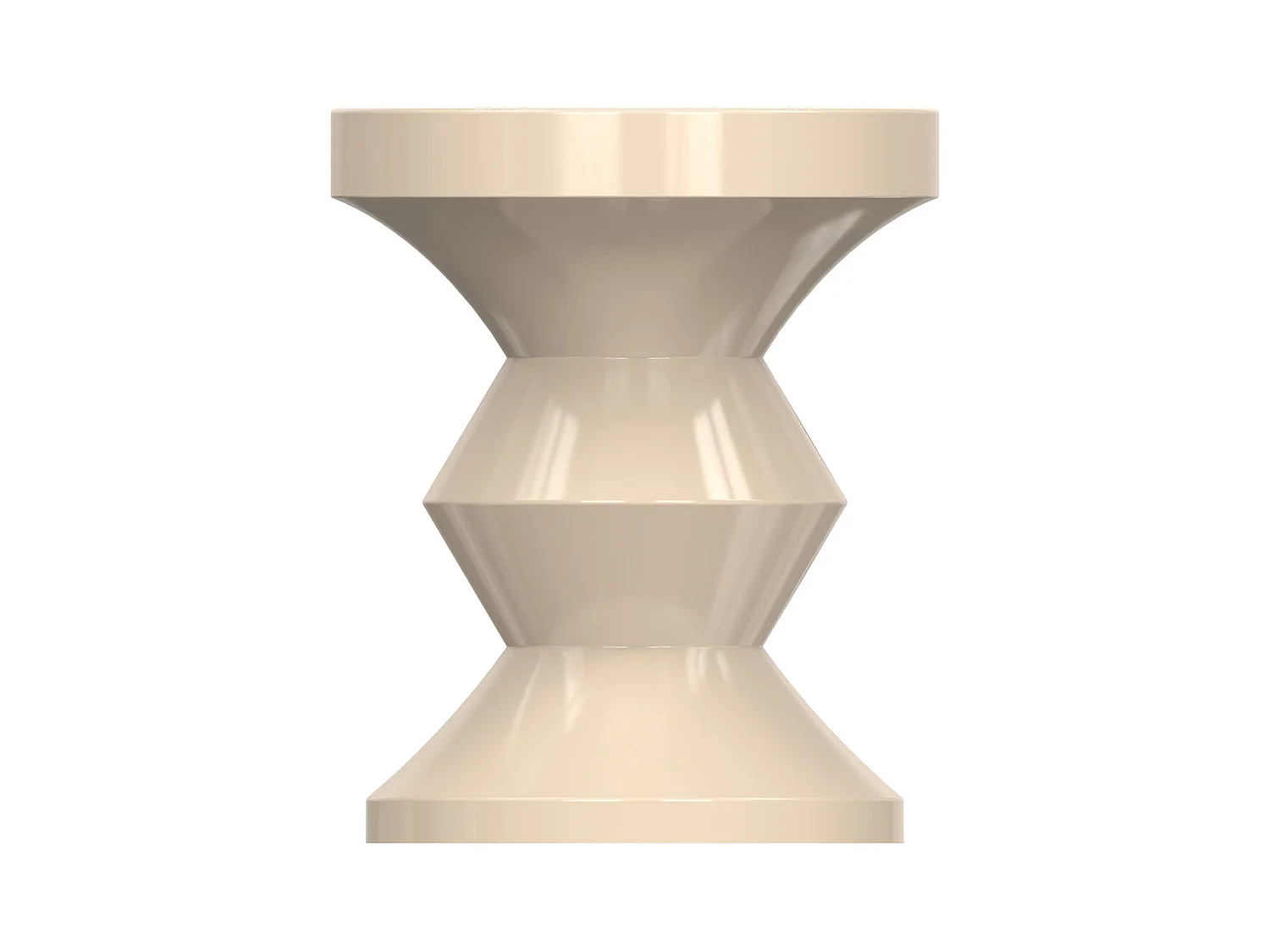 Beistelltisch aus Metall - Beige - ZOLIMI