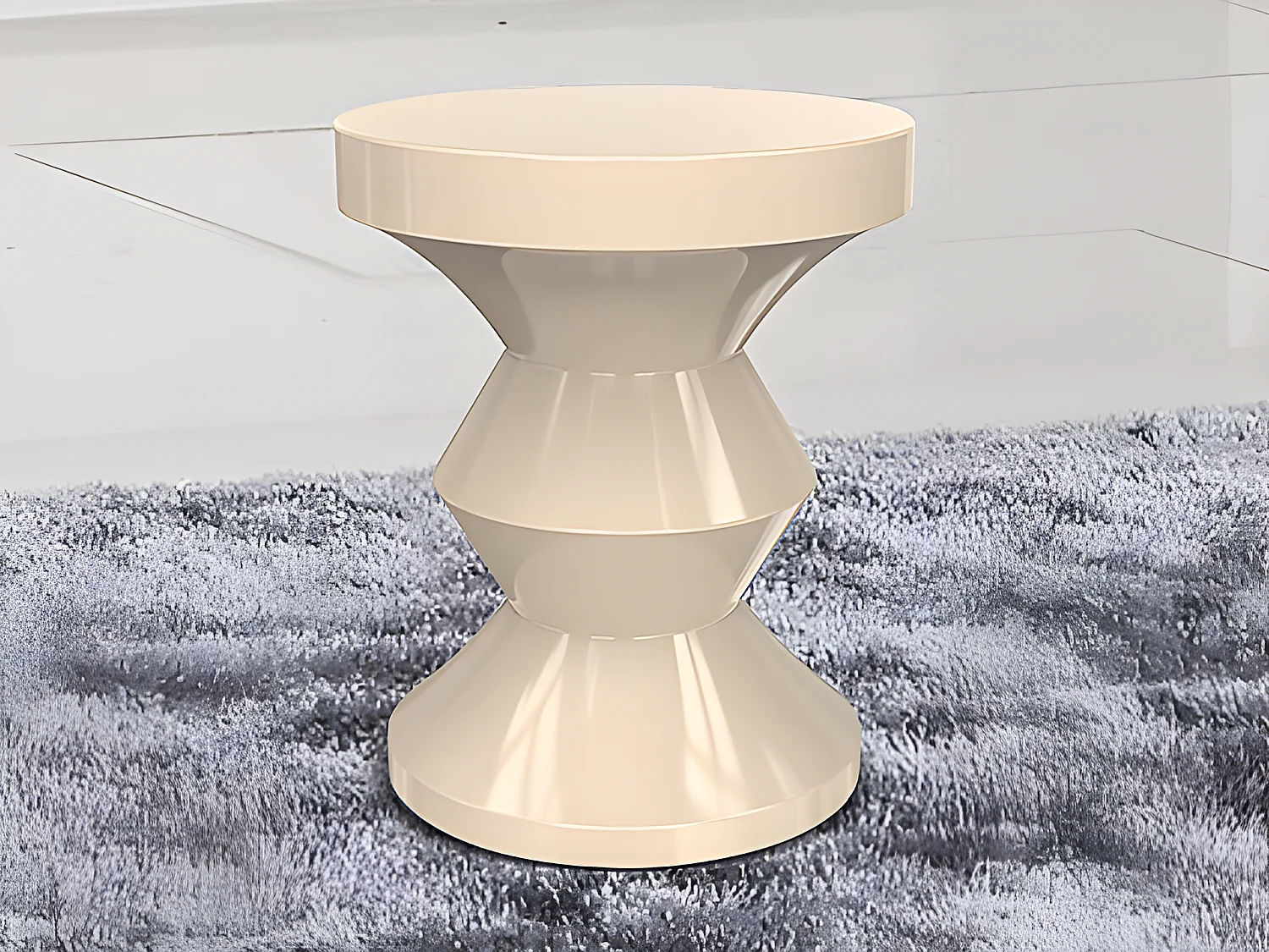 Table d'appoint en métal - Beige - ZOLIMI