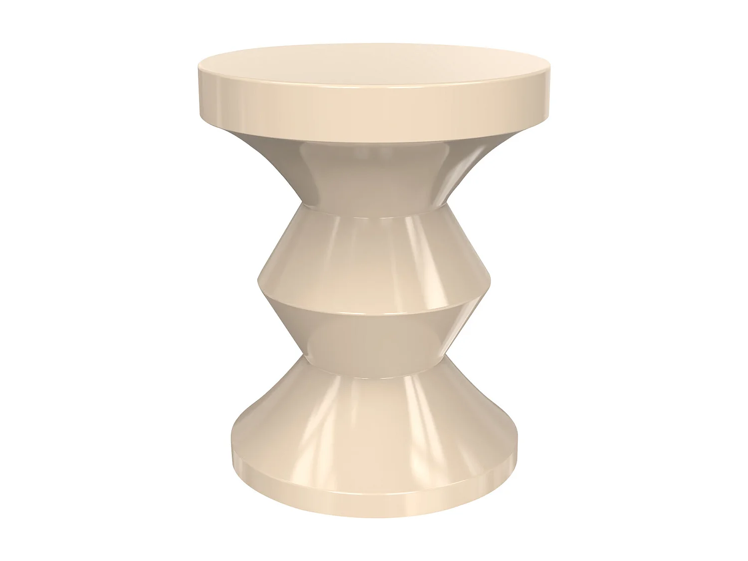 Sidobord i metall - Beige - ZOLIMI