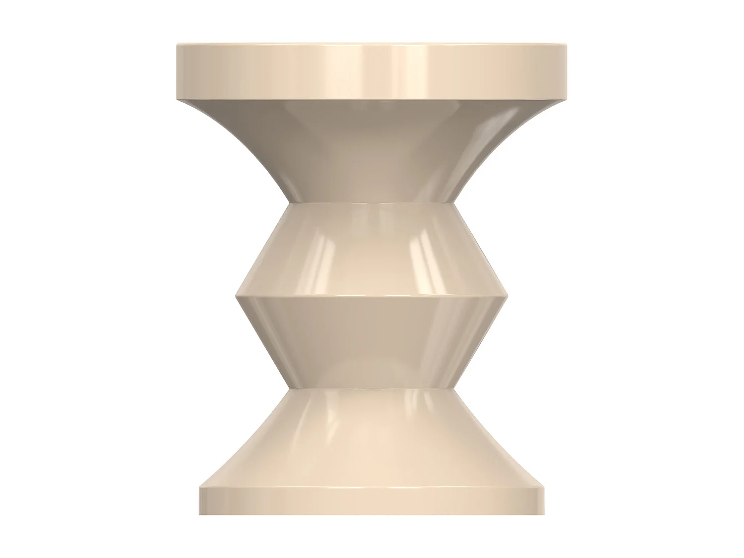 Sidobord i metall - Beige - ZOLIMI