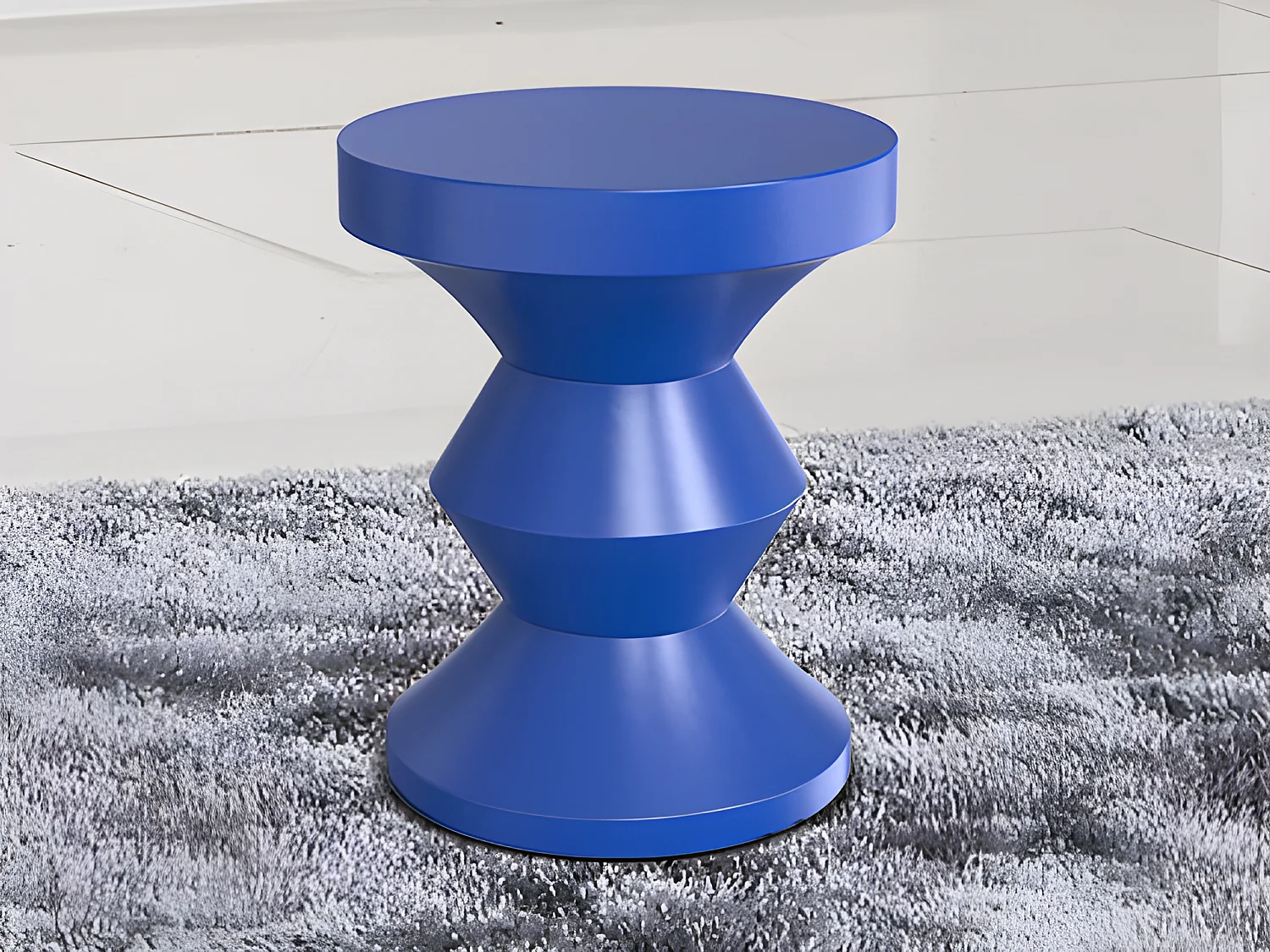 Table d'appoint en métal - Bleu - ZOLIMI