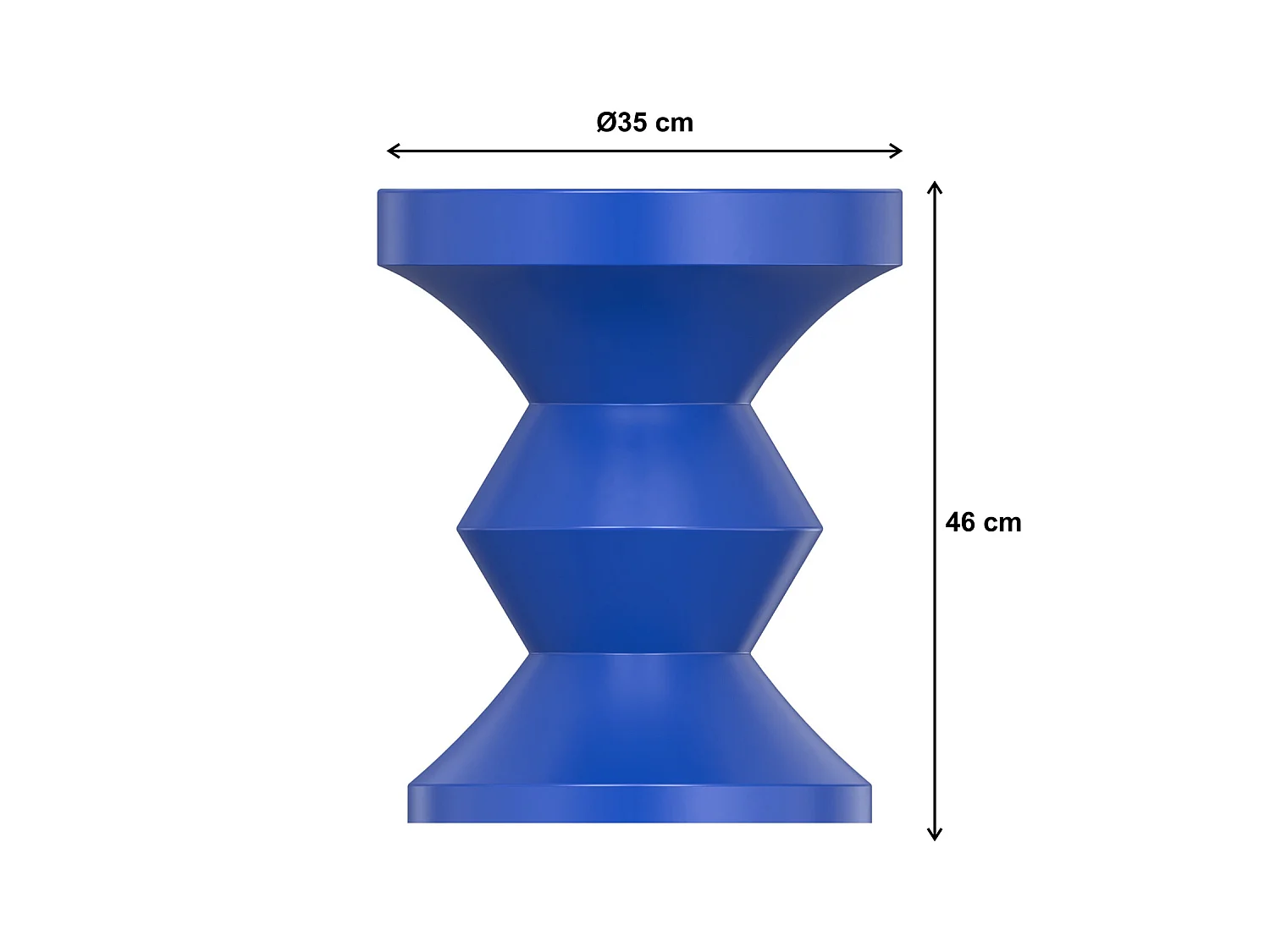 Sidebord i metal - Blå - ZOLIMI