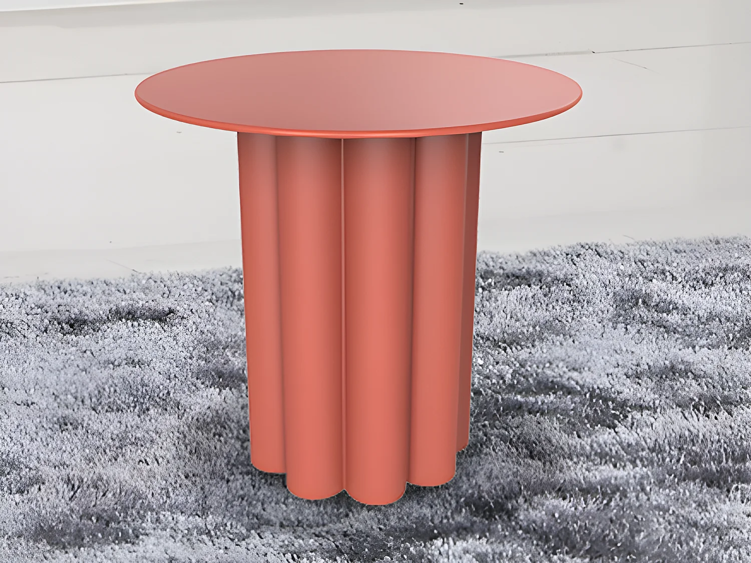 Table d'appoint en métal - Terracotta - GAVOPI