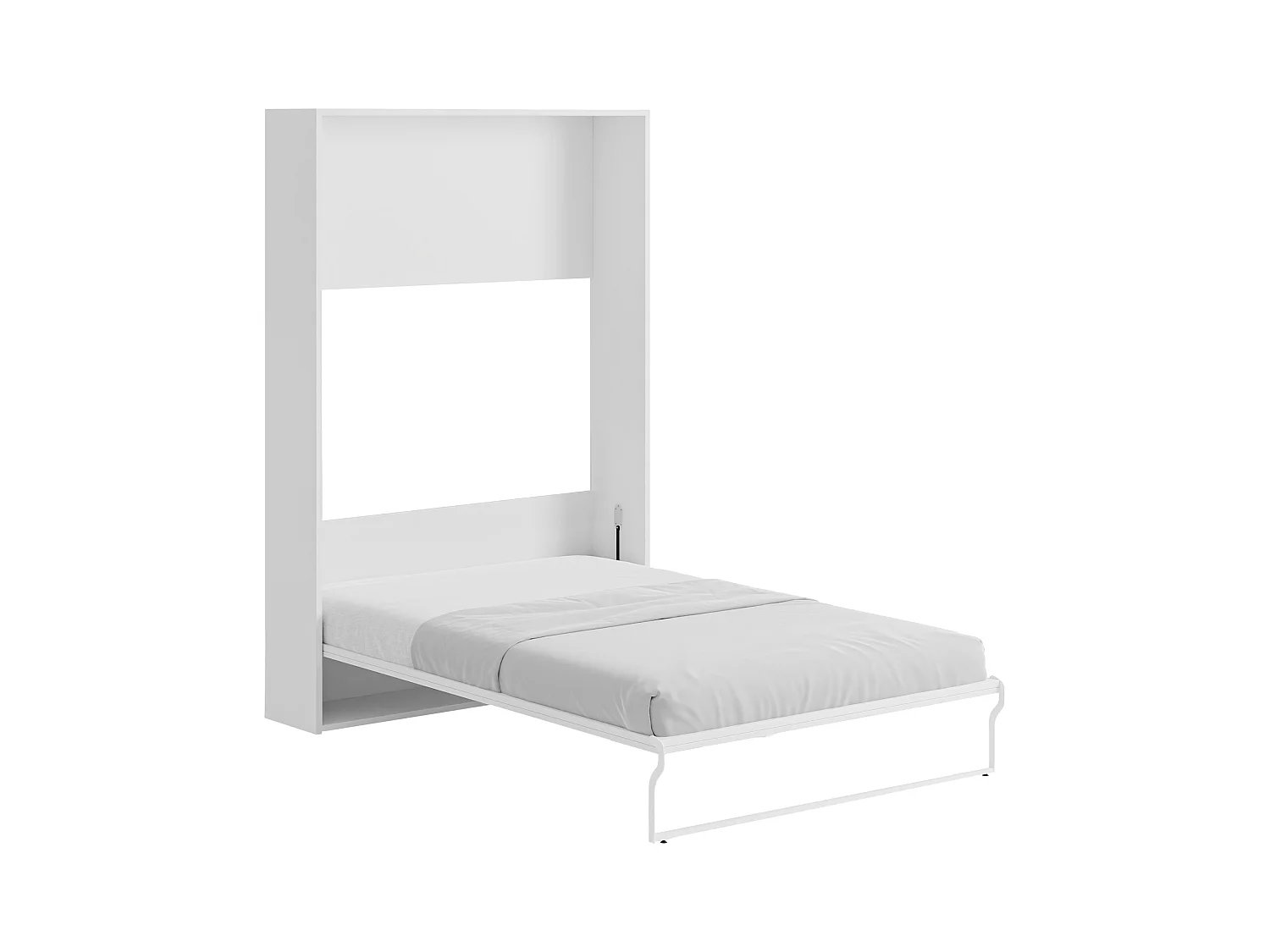 Lit escamotable 140 x 200 cm - Ouverture verticale manuelle - Blanc - MALINA II