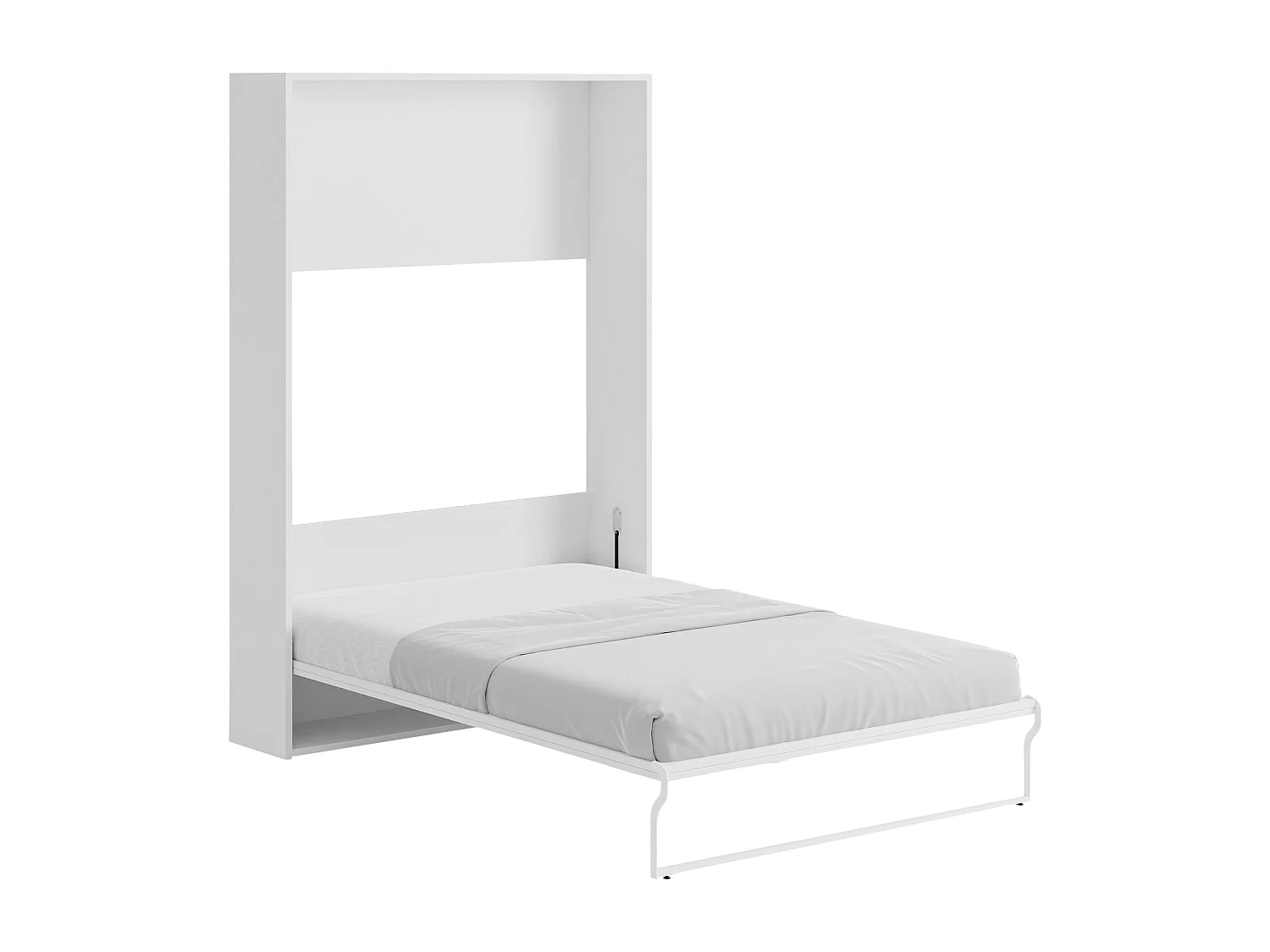 Letto estraibile 140 x 200 cm Apertura verticale manuale Bianco - MALINA II