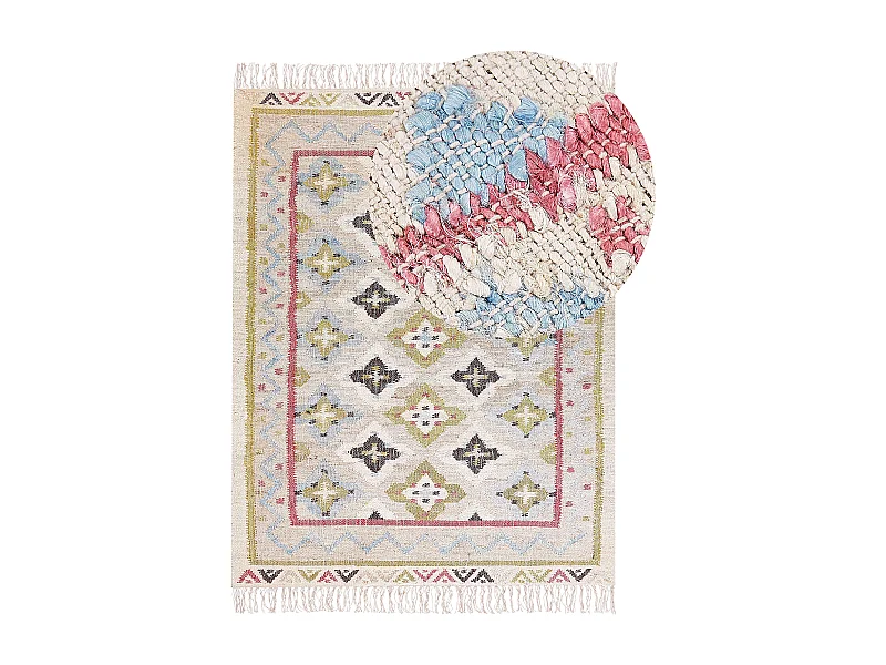 Alfombra TERKOS 160 x 230 cm Yute Multicolor